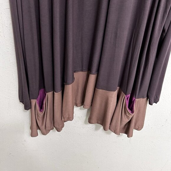 LOGO Lori Goldstein A272836 Open Front Colorblock Cardigan Contrast Pockets XL - Picture 4 of 12